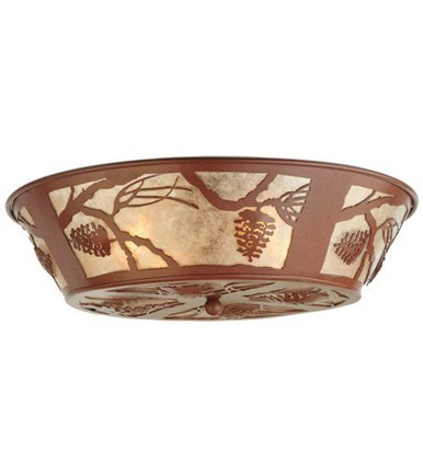 Whispering Pines 4 Light Flush Mount 7.25 x 22.5 In by Meyda Tiffany - 141946