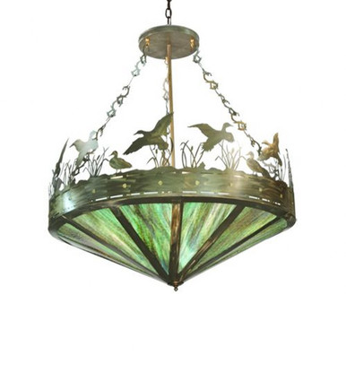 Ducks in Flight 9 Light Inverted Pendant 72 x 60 Inches by Meyda Tiffany - 11907