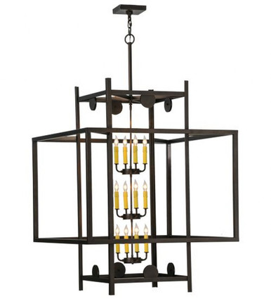 Quadrato Uma 12 Light Square Pendant 64 x 51 Inches by Meyda Tiffany - 143301