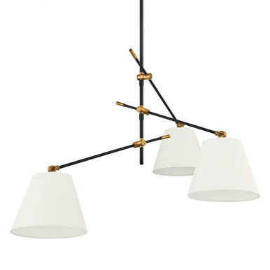 Navin 3 Light Oversized Chandelier by Troy - F2653-PBR/TBK