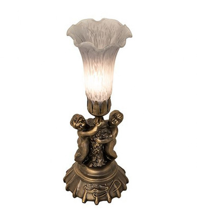 Pond Lily 1 Light Accent Lamp 13 In H and 5 In W by Meyda Tiffany 225848 - 225848