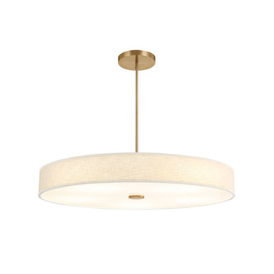 Textile Genova 43W 1 LED Drum Pendant 48 Inch Wide by Justice Design - FAB-9317