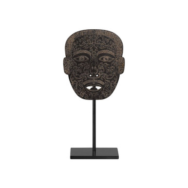 Han Dynasty Jade Medicine Mask 7.5 Inch Sculpture by Currey Company - 1200-0860