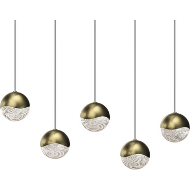 Grapes 5 LED Medium Pendant 3.25 Inch Tall and 37.25 Inch Wide by Sonneman - 2921-MED