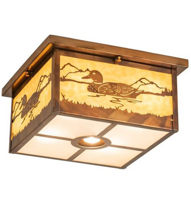 Hyde Park Mallard 4 Light Flush Mount 9 x 25 In by Meyda Tiffany - 204419