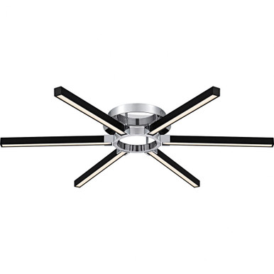Zealand 35W LED Semi Flush Mount 4 Inch Tall and 36 Inch Wide by Quoizel - QSF6793C