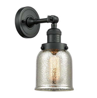 Bell 1 Light Adjustable Wall Sconce 10 Inch and 5 Inch Wide by Innovations - 203-BK-G58