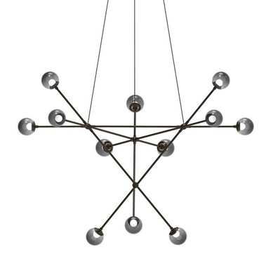 Proton 12 LED Pendant 27 Inch Tall and 40 Inch Wide by Sonneman - 2082