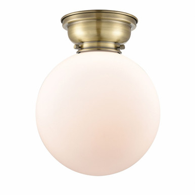 Beacon 1 Light Flush Mount 12.75 Inch Tall and 10 Inch Wide by Innovations - 623-1F-AB-G201-10