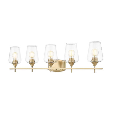 Joliet 5 Light Bath Vanity 9.5 Inch Tall and 38.25 Inch Wide by Z Lite - 473-5V-BBR