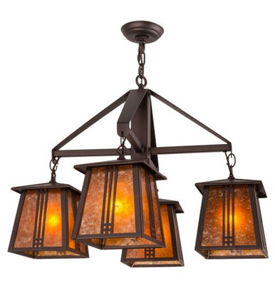 Prairie Loft 4 Light Chandelier 26 x 28 Inches Wide by Meyda Tiffany - 163118