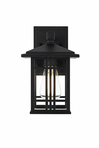 Harley 1 Light Outdoor Wall Mount 10 Inch Tall and 6 Inch Wide by Elegant - OD613W10BK