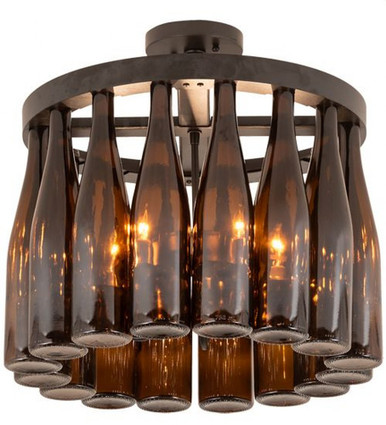 Tuscan Vineyard 5 Light Wine Bottle Chandelier 18 x 19 Inch by Meyda - 202857