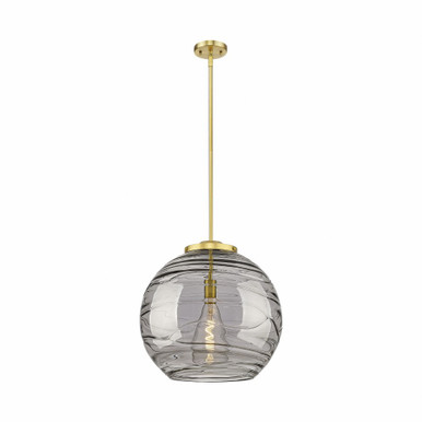 Athens Deco Swirl 1 Light Stem Hung Pendant 18.25 X 17.88 by Innovations - 221-1S-SG-G1213-18SM