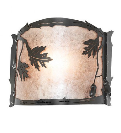 Oak Leaf & Acorn 1 Light Wall Sconce 10 x 12 Inches by Meyda Tiffany - 266819
