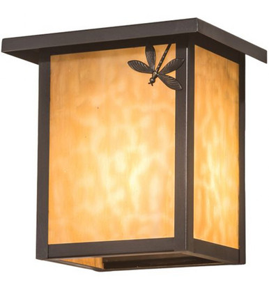 Seneca Dragonfly 1 Light Right Wall Sconce 8 x 8 Inches by Meyda Tiffany - 197063