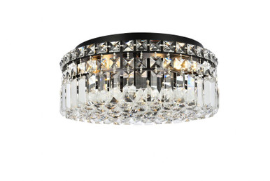 Maxime 4 Light Flush Mount 5.5 x 14 Inches by Elegant  - V2030F14BK/RC