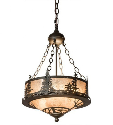 Tall Pines 3 Light Inverted Pendant 28 x 16 Inches by Meyda Tiffany - 175906