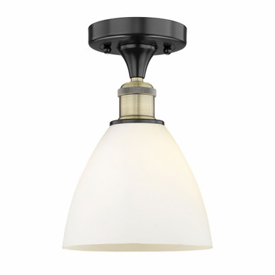 Bristol 1 Light Glass Semi Flush Mount 11.5 X 7.5 Inch Wide by Innovations - 616-1F-BAB-GBD-751