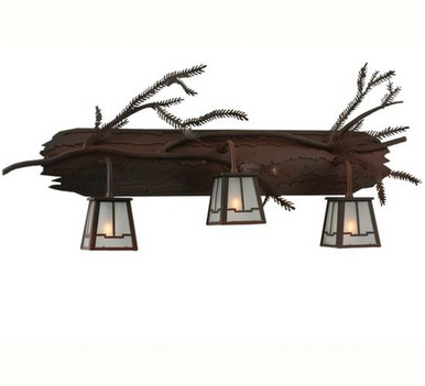Pine Branch Valley View 3 Light Bath Vanity 15 x 32 Inches by Meyda Tiffany - 113088