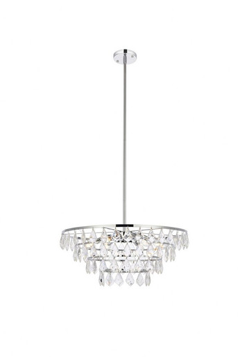 Ella 6 Light Large Pendant 24 Inch Wide by Elegant - 1101D24