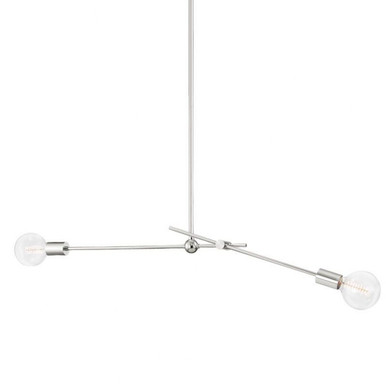 Gale 2 Light Pendant 6.25 Inches Tall and 52 Inches Wide by Mitzi - H483702-PN