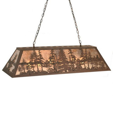 Tall Pines 6 Light Oblong Pendant 22 x 17 Inch by Meyda Tiffany 108527 - 108527