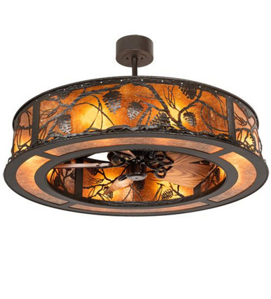 Whispering Pines 8 Light Fandelier 27 In H and 44.5 In W by Meyda Tiffany - 219293