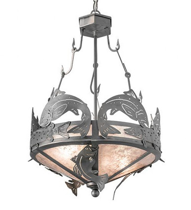 Catch of the Day Trout 2 Light Inverted Pendant 32 x 18 Inch by Meyda - 65156