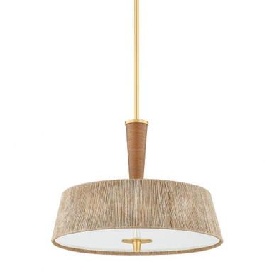 George 3 Light Pendant 17.25 Inch Tall and 22 Inch Wide by Hudson Valley - CB9522-AGB