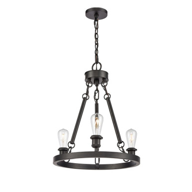 Saloon 60W 3 LED Chain Hung Mini Chandelier 22.25X20 Inch by Innovations - 820-BK-LED