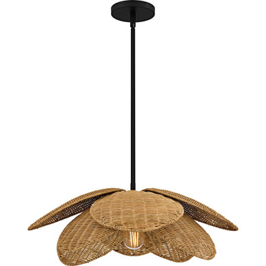 Willa 1 Light Pendant 8 Inch Tall and 22 Inch Wide by Quoizel - WLL2822MBK