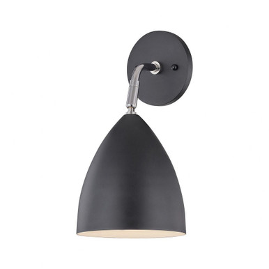 Gia One Light Wall Sconce by Mitzi - H308101-PN/BK