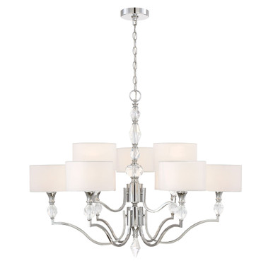 Evi 9 Light Oversized 2 Tier Chandelier by Designers Fountain - 89989-ch