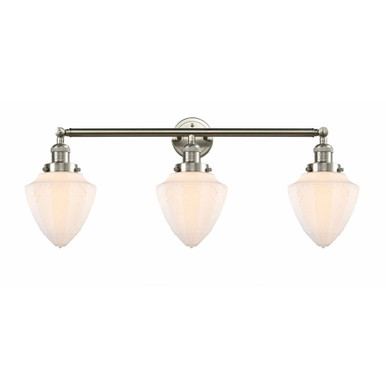 Bullet 3 Light Bath Vanity 15 Inch Tall and 33.75 Inch Wide by Innovations - 205-SN-G661-7