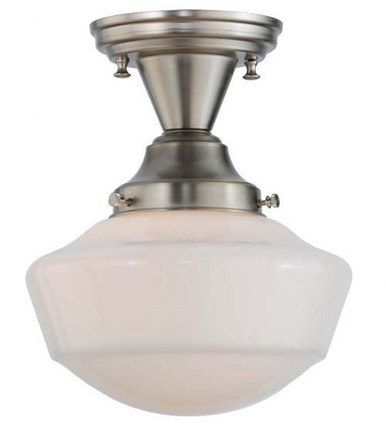 Revival Schoolhouse 1 Light 9 Inch Wide Flush Mount by Meyda Tiffany - 143957