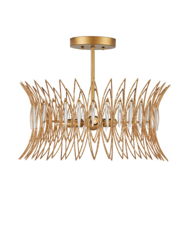 Marquise 3 Light Semi Flush Mount 16 Inch X 20 Inch Wide by Currey Company - 9000-1325