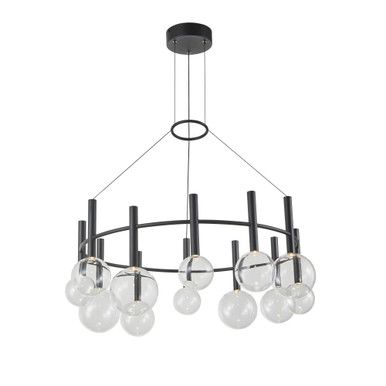 Terra 48W 12 LED Chandelier 15 Inch Tall and 33 Inch Wide by Artcraft - AC6852BK