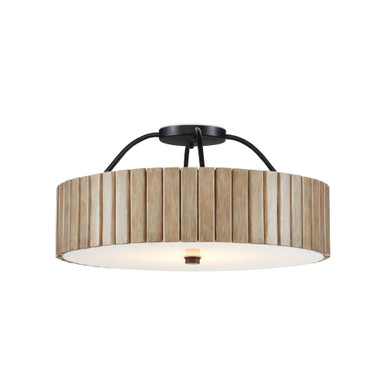 Tetterby 1 Light 20 Inch Wide Semi Flush Mount by Currey Company - 9999-0058