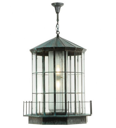 Lighthouse 2 Light Hanging Lantern Pendant 46 x 28.5 Inch by Meyda Tiffany - 139062