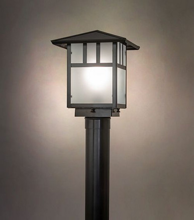 Seneca Double Bar Mission 1 Light Outdoor Post Mount by Meyda Tiffany - 267496