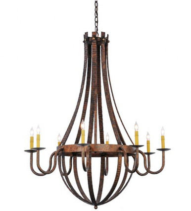 Barrel Stave Madera 8 Light Chandelier 53 x 42 Inches Wide by Meyda Tiffany - 129824