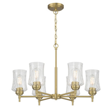 Clarvyn 6 Light Chandelier 17.5 Inch Tall and 25.5 Inch Wide by Millennium - 909106