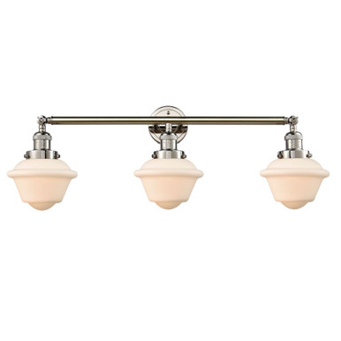 Oxford 100W 3 LED Bath Vanity 10 Inch Tall and 34 Inch Wide by Innovations - 205-PN-G531-LED