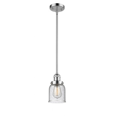 Bell 1 Light Stem Hung Mini Pendant 10 Inch and 5 Inch Wide by Innovations - 201S-PC-G54
