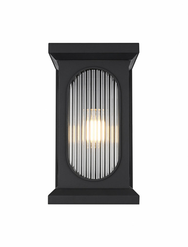 Sevyn 1 Light Outdoor Wall Mount 17 Inch Tall and 9 Inch Wide by Elegant - OD417W17BK