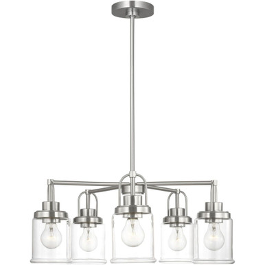 Anders 5 Light Chandelier 16 Inch Tall and 24 Inch by Visual Comfort Studio - GLC1175