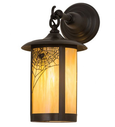 Fulton Spider Web 1 Light Hanging Wall Sconce 15.5 x 8 In by Meyda Tiffany - 44279