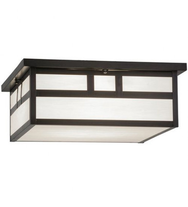 Double Bar Mission 4 Light Square Flush Mount 8.5 x 31 In by Meyda Tiffany - 158340