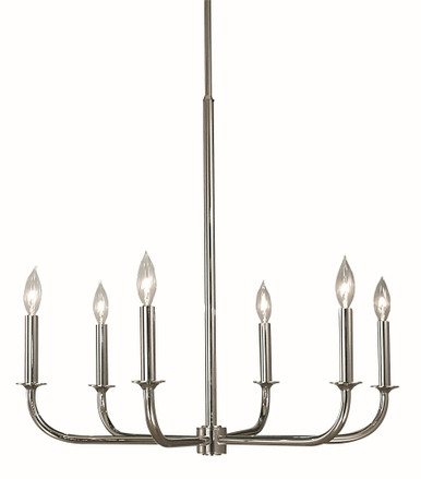 Moderne 6 Light Medium Chandelier by Framburg - 1055 PS